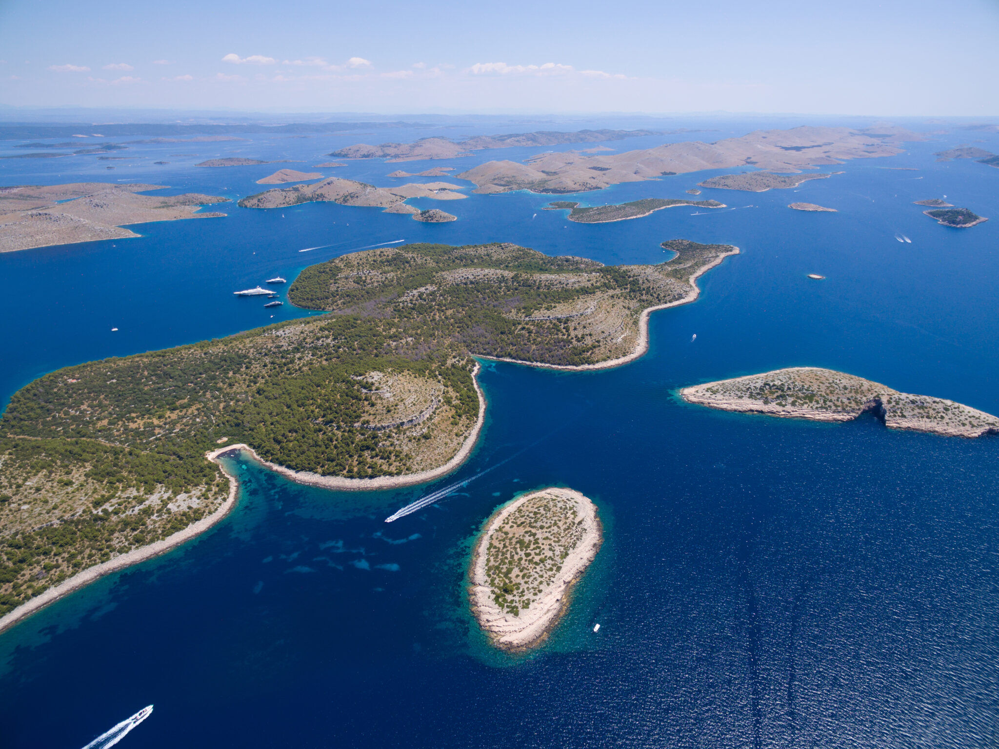 Luftaufnahme des Nationalparks Kornati